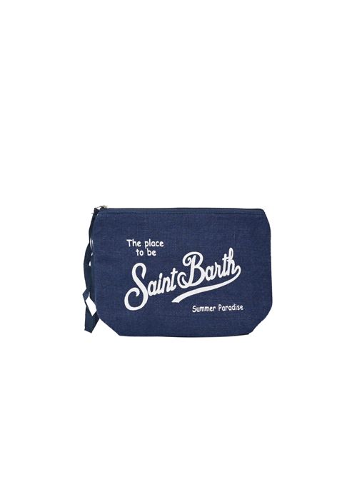 Pochette Aline Linen in lino Blu Mc2 Saint Barth | ALI000400119L